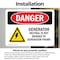 Signmission Generator Neutral Is Not Bonded, 7 in W x Rectangle, Vinyl Decal OS-2PACK-DS-D-57-L-2206 - alternate 3